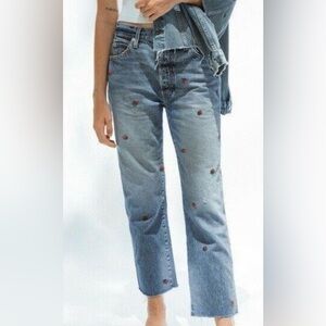 AMO  Loverboy Jean with Rosebud Embroidery, 24